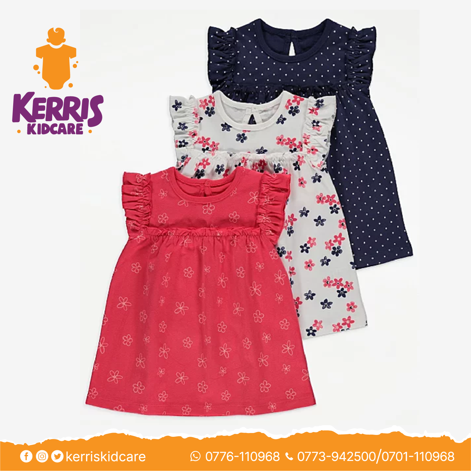 Red Floral Print Ruffled Dresses